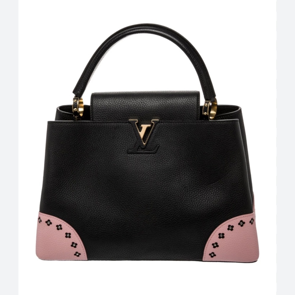 Louis Vuitton Black and Pink Satchel
